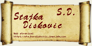 Stajka Dišković vizit kartica